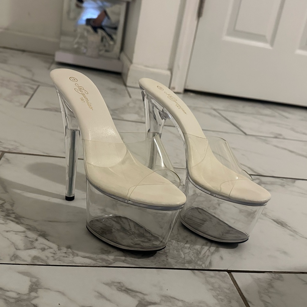 Clear Pleaser Platform Heels